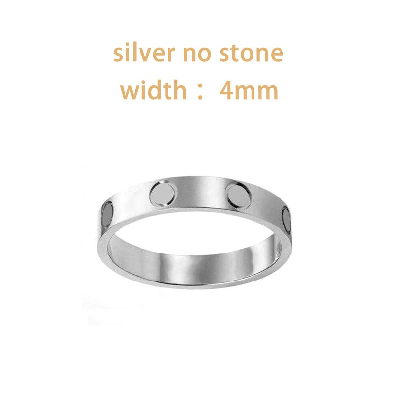 4mm silver no stone