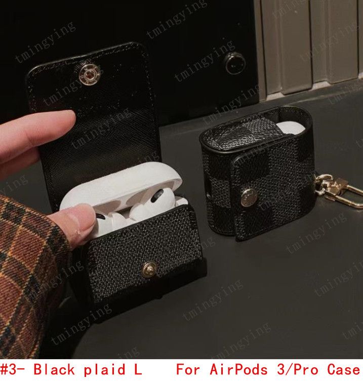 #3- Black plaid L (For AirPods 3/Pro)