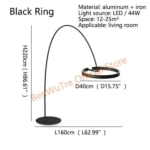 Anello nero d40cm Luce calda