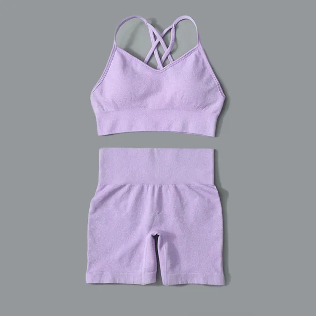 Purple Shorts Set-A