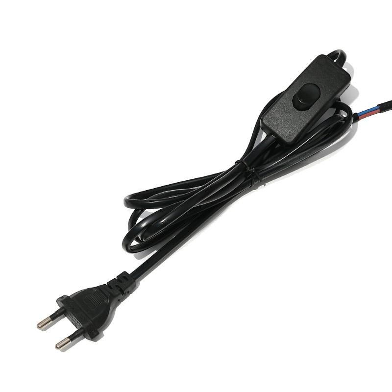 Zwarte EU -plug 1,8 m