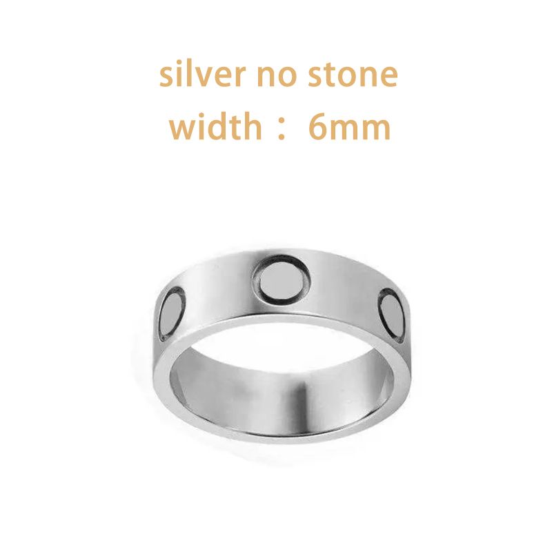 Silver de 6 mm sin piedra