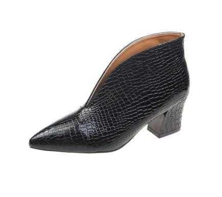 black thick heel