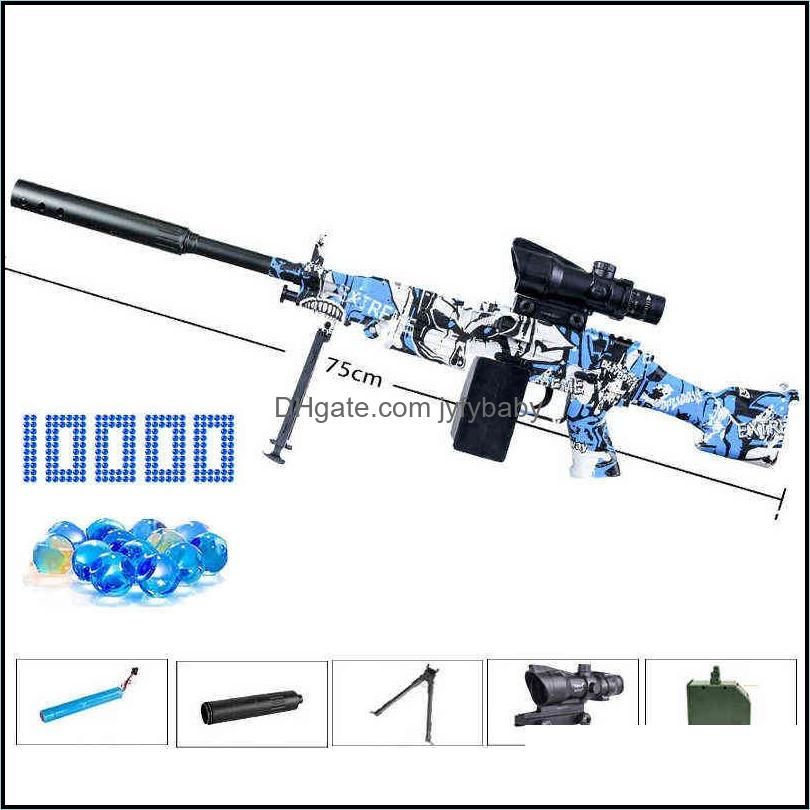 Gun Toys Gun Toys M416 Electric Gel Blaster Toy Matic Splatter Rifle M249 Paintball Outdoor Game
