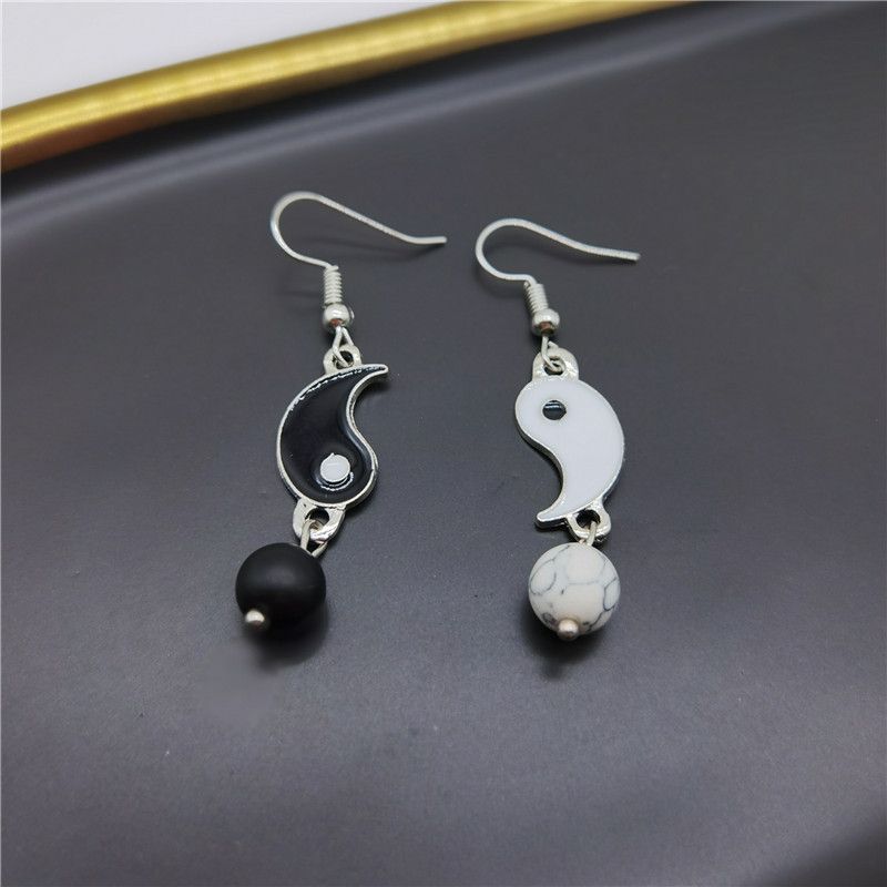 ① Silver pair with drop ear hook