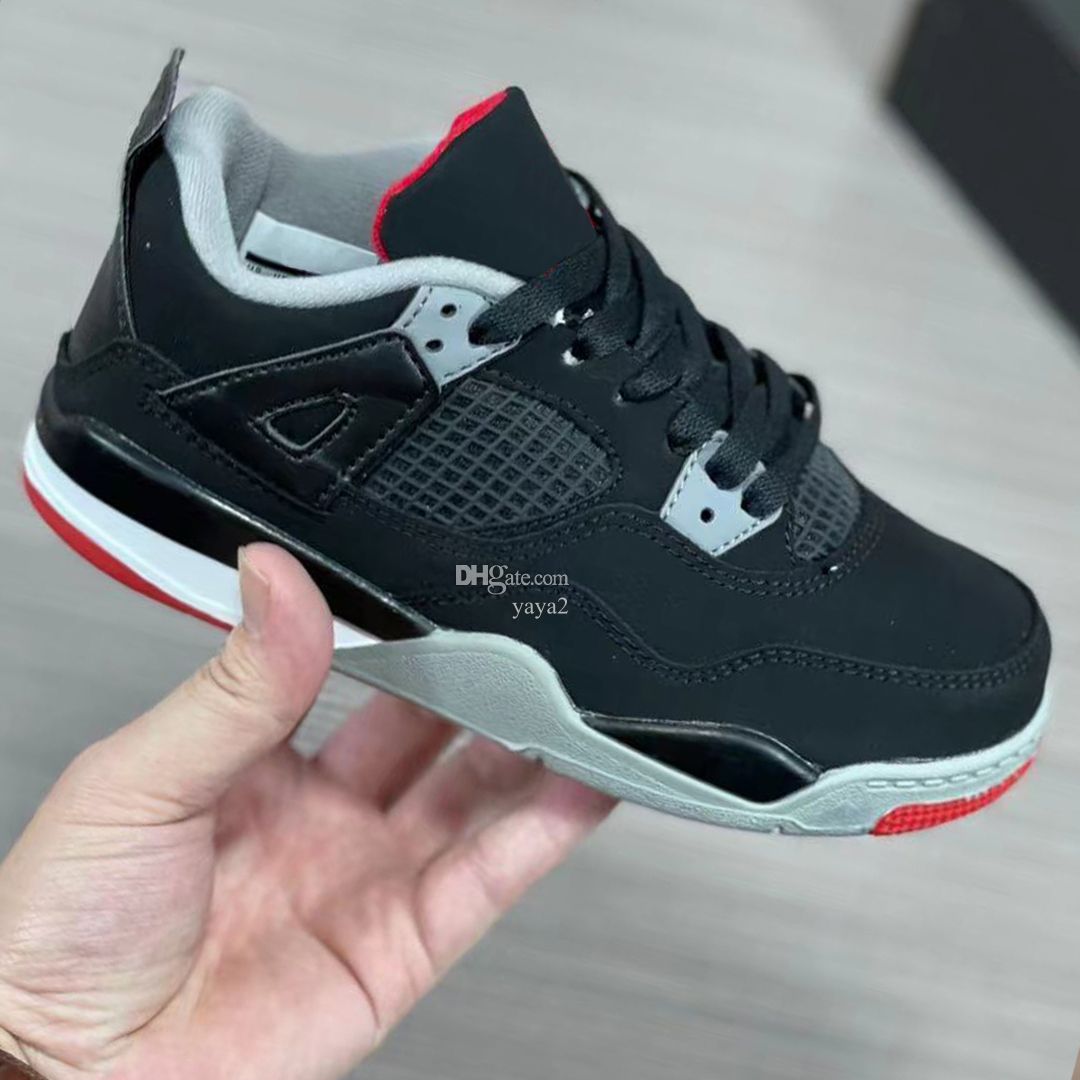 NEW 2023 J4S OG Kids Basketball Shoes Pure Money Jumpman 4S IV Bred