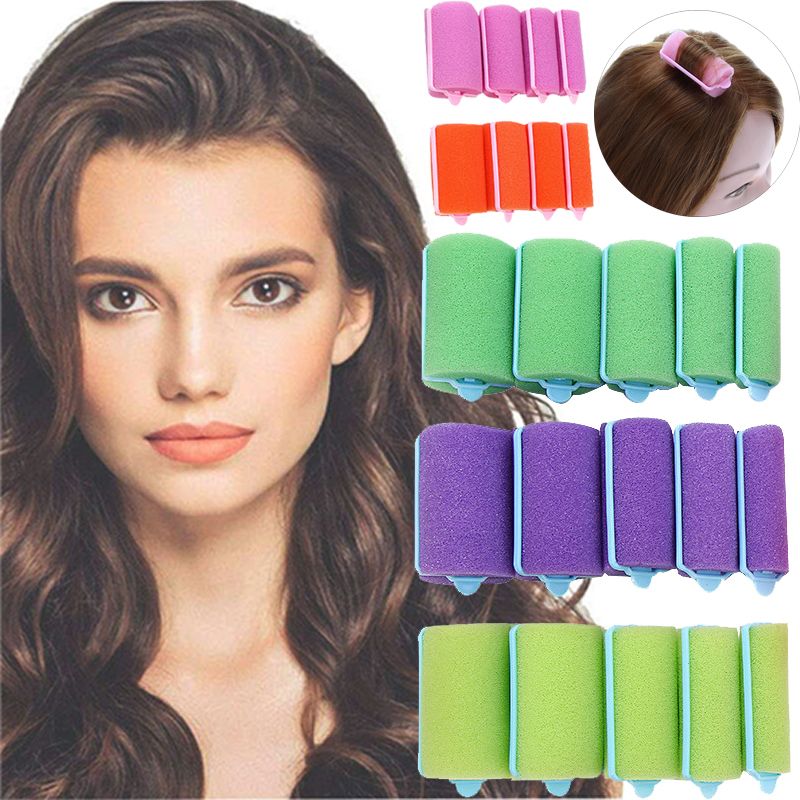 Hair Rollers High Quality 6 Sizes Soft Magic Sponge Foam DIY dressing Tool  Kit Women Styling Heatless Curlers Not Hurt 221107