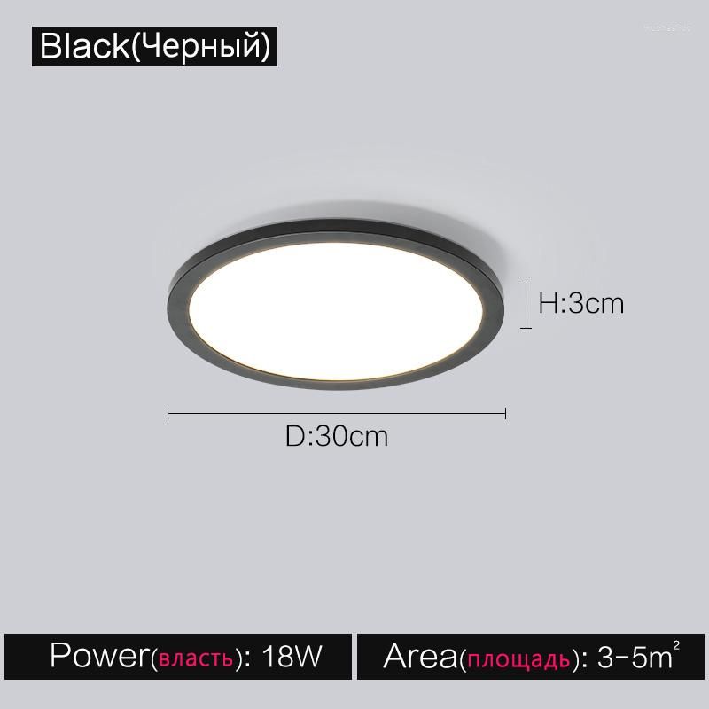 Svart 30 cm varm vit (3000k)