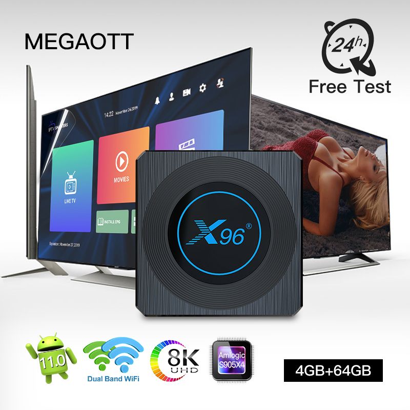 X96 X4 Amlogic S905X4 RGB Light TV Box Android 11 4GB 32GB 64GB Support AV1  8K Video Media Player Android 11.0 Dual Wifi