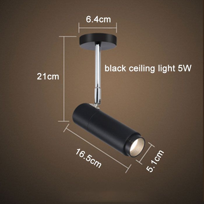 black ceiling 5W 3000K