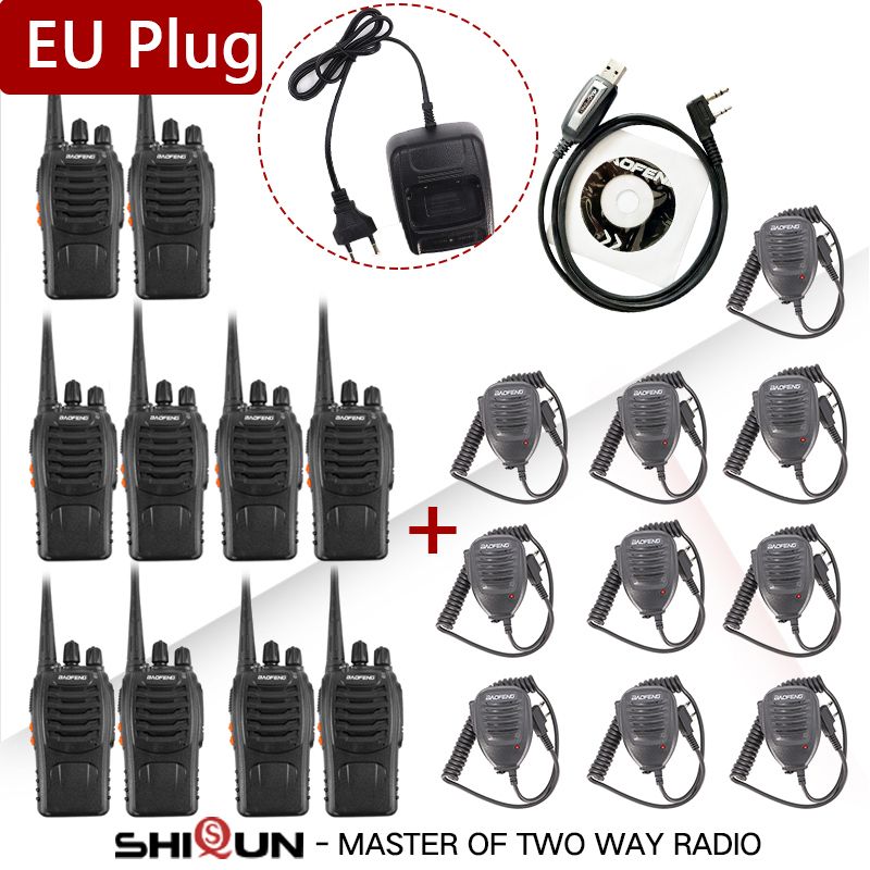 10pcs Eu-mic-1cable