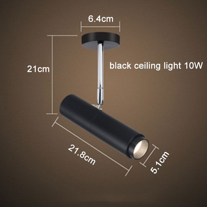 black ceiling 10W 3000K