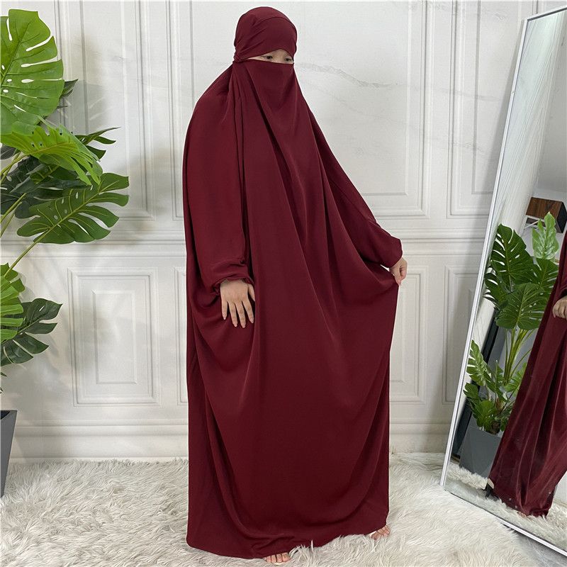 Burgundy Jilbab One size Cina