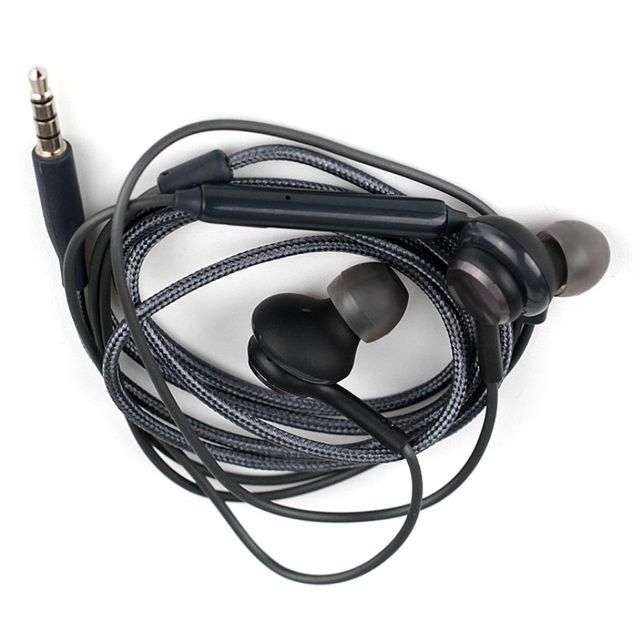 Écouteurs intra-auriculaires sport avec fil et microphone - Noir