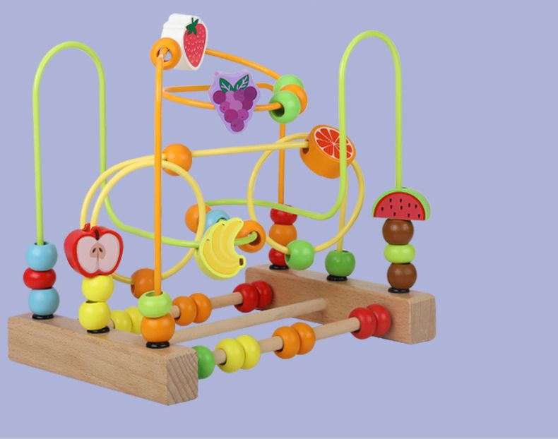 Giocattoli Per Bambini Giocattoli Di Legno Montessori Labirinto Cerchi  Intorno A Perline Abaco Giocattoli Matematici Puzzle