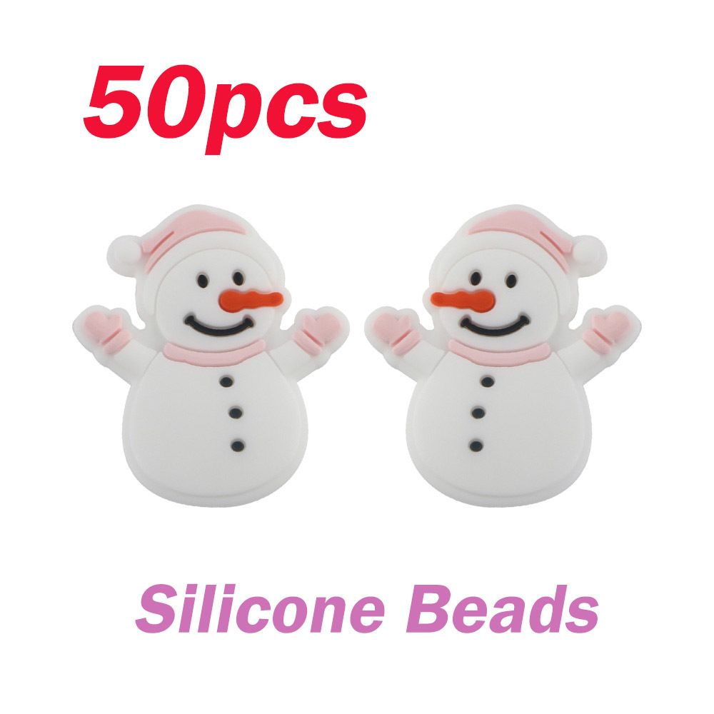 50pcs Pink Snowman