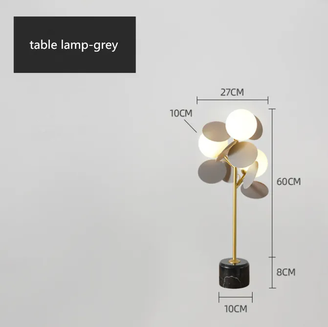 lampe de table grise