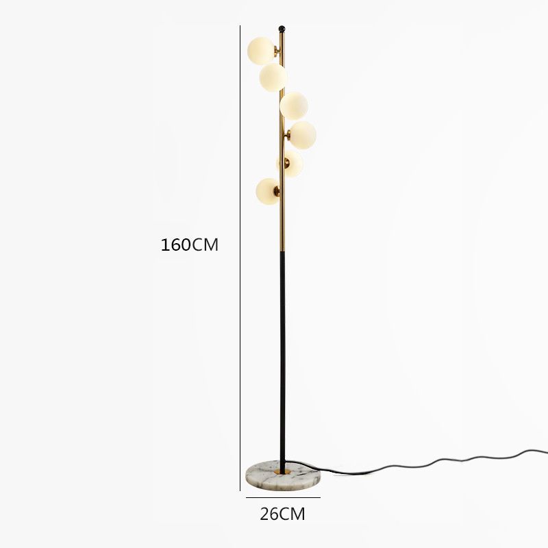 Lampada da pavimento a 6 teste Nuan Guang