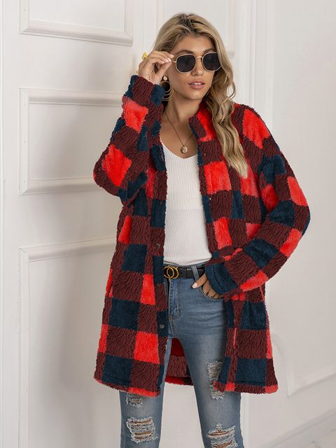 plaid marrone rosso