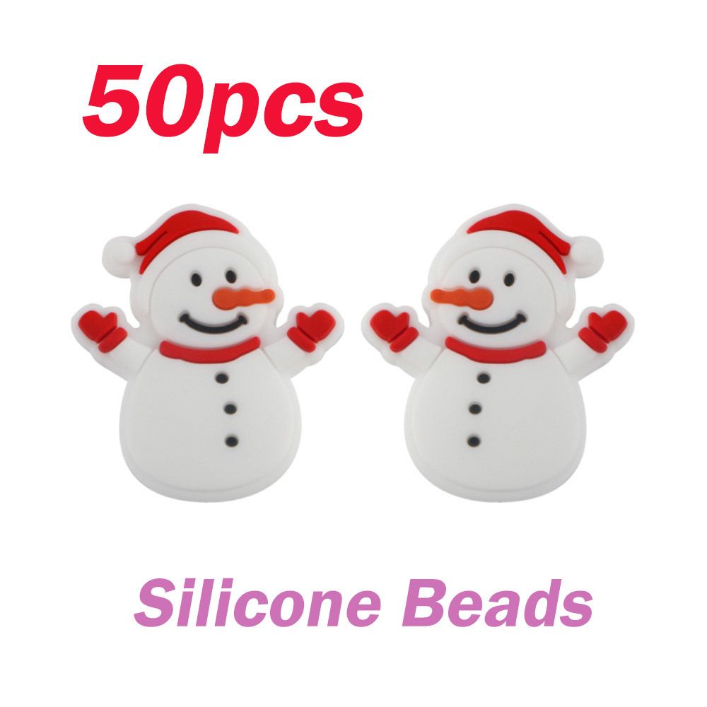 50pcs Red Snowman