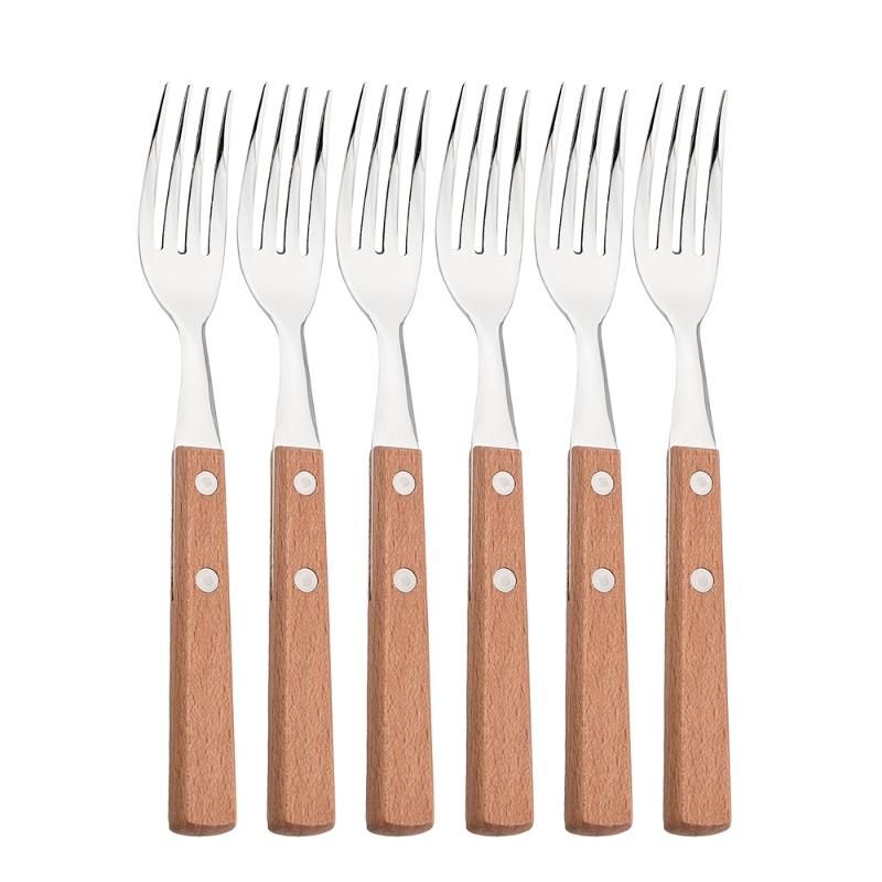 6pcs bois de fourchette