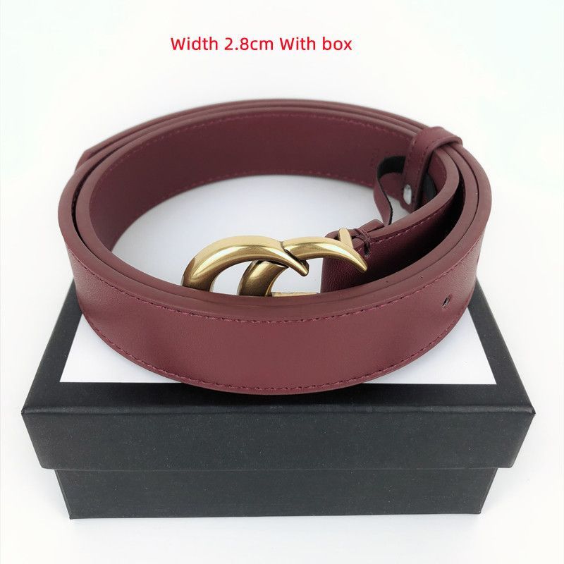 Wine red belt With box