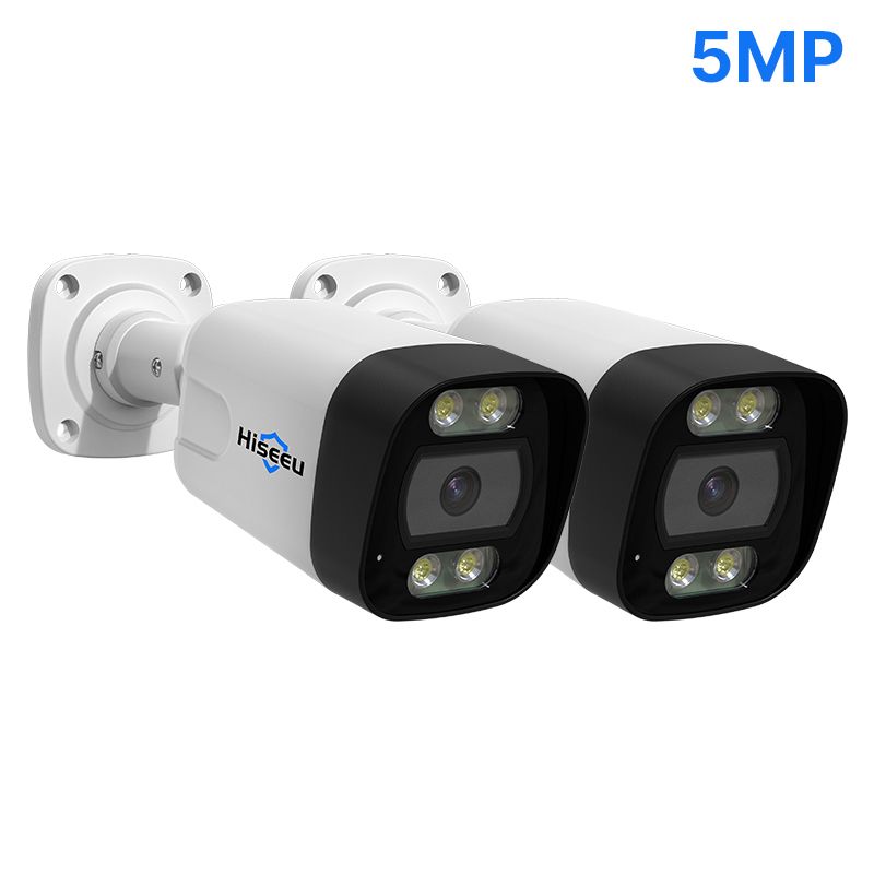 2 pcs 5mp poe câmera