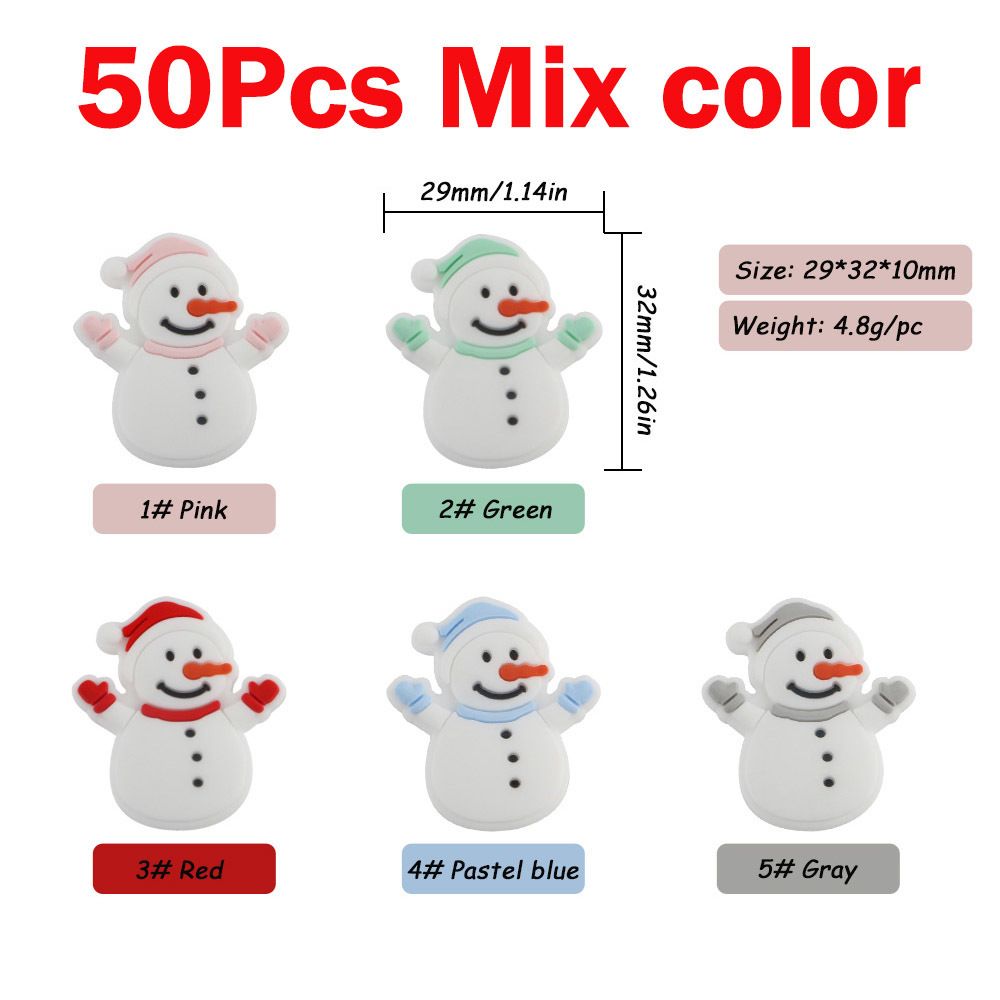 50pcs Mix Snowman