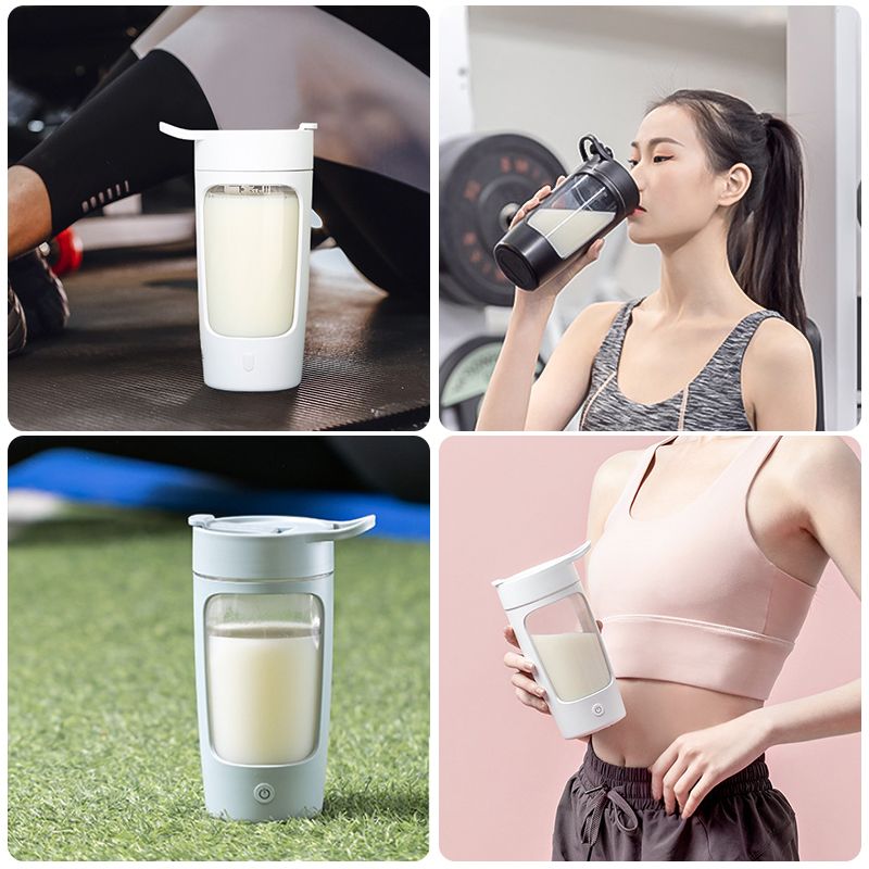 650Ml Electric Protein Shaker Bottle Vortex Mixer Drink Cup Rechargeable  Travel