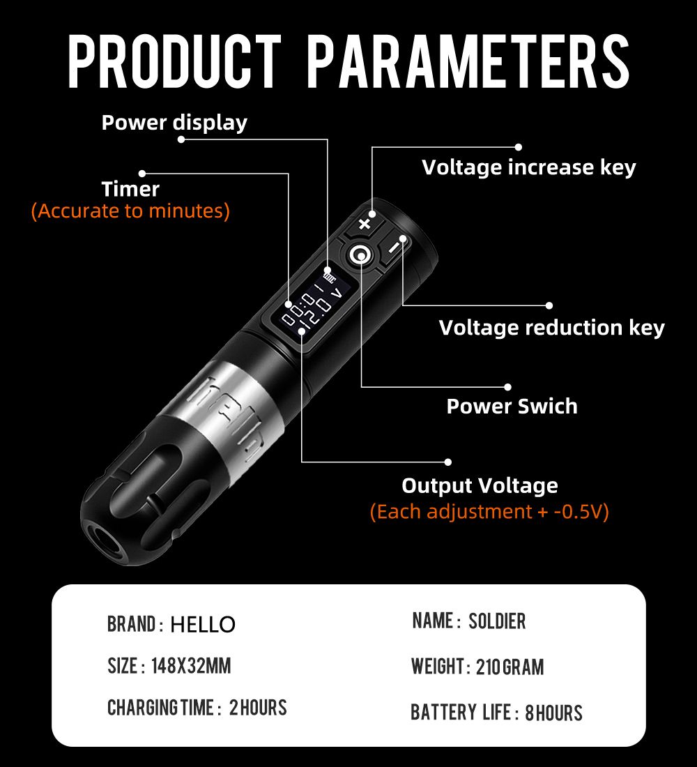 Tattoo Guns Kits Ambition Solditer Professional Wireless Machine