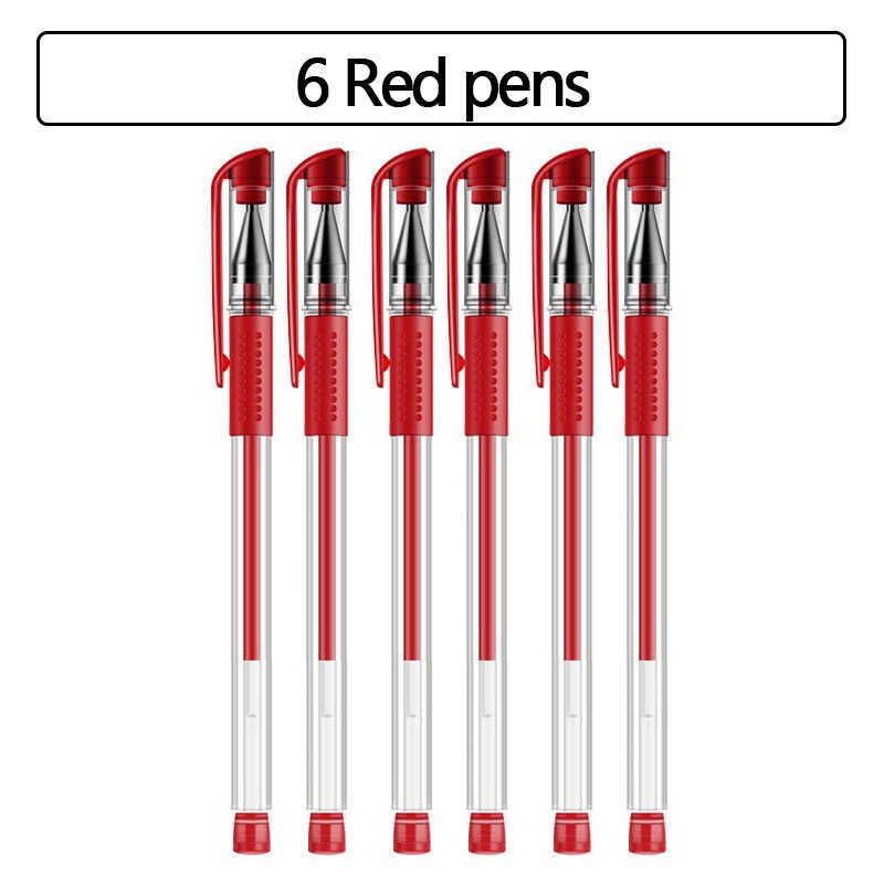 6 st röd penna