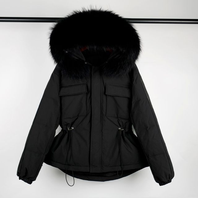 black raccoon fur