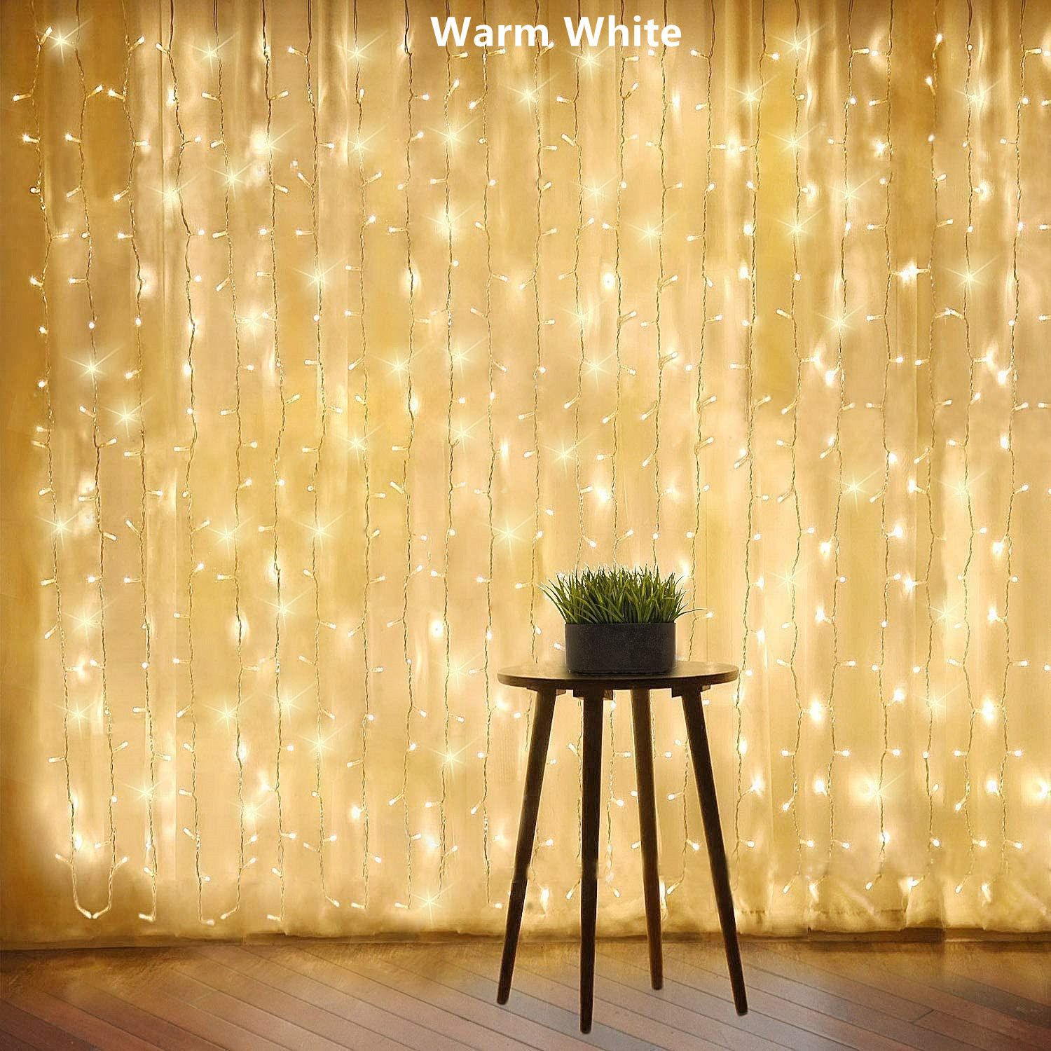 Warme Wit-EU-plug-3x1m 100led