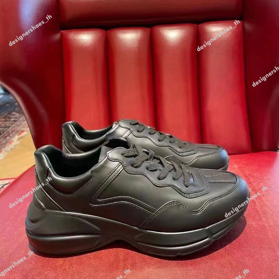 rhyton leather sneaker with tiger