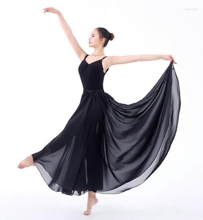 Ropa de etapa trajes de baile contemporáneo clásico falda larga 540 grados elegante cintura moderna ballet Ropa de etapa trajes de baile contemporáneo clásico falda larga 540 grados elegante cintura moderna ballet