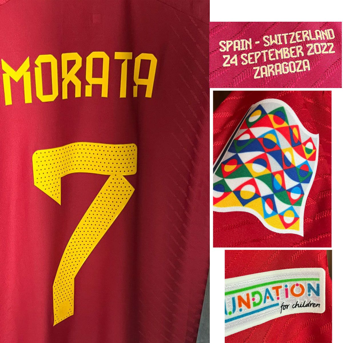 Home Textile 2022 Football Legends Match Jersey Morata, Torres, Asensio