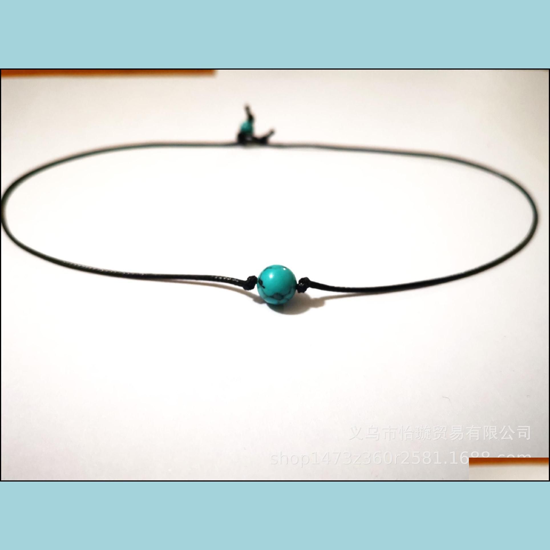 1 perle bleu turquoise