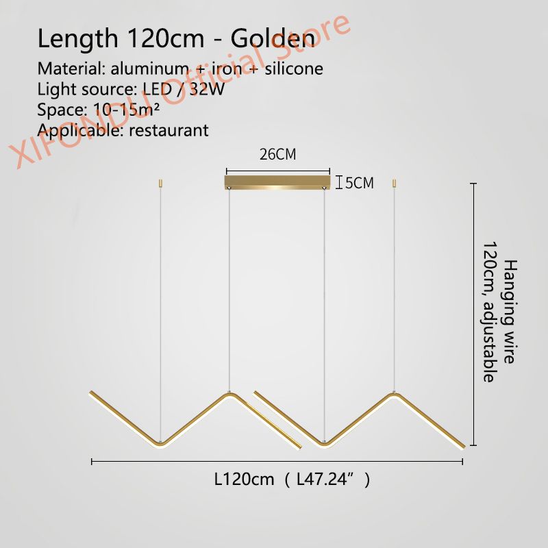 L120cm - Gouden warm wit