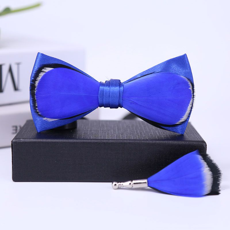 Blue with brooch