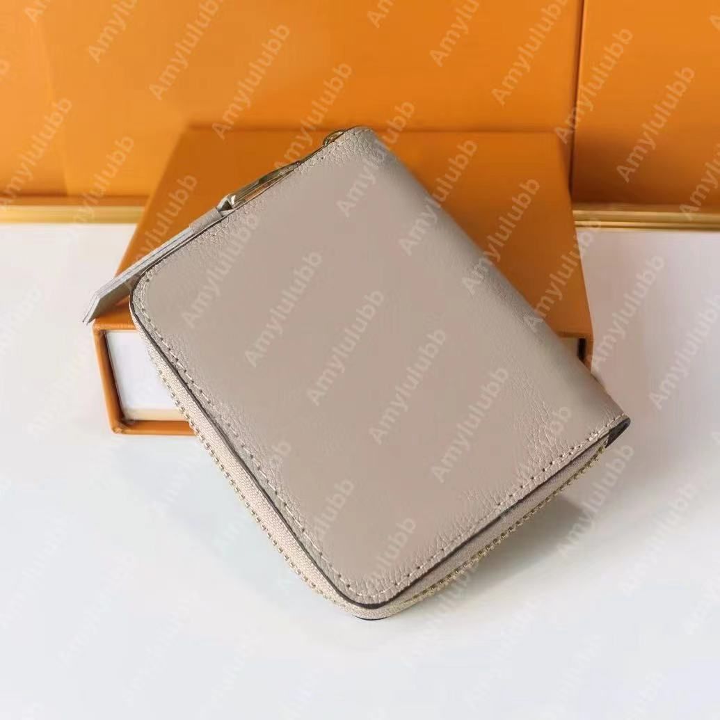 Grey embossed short wallet