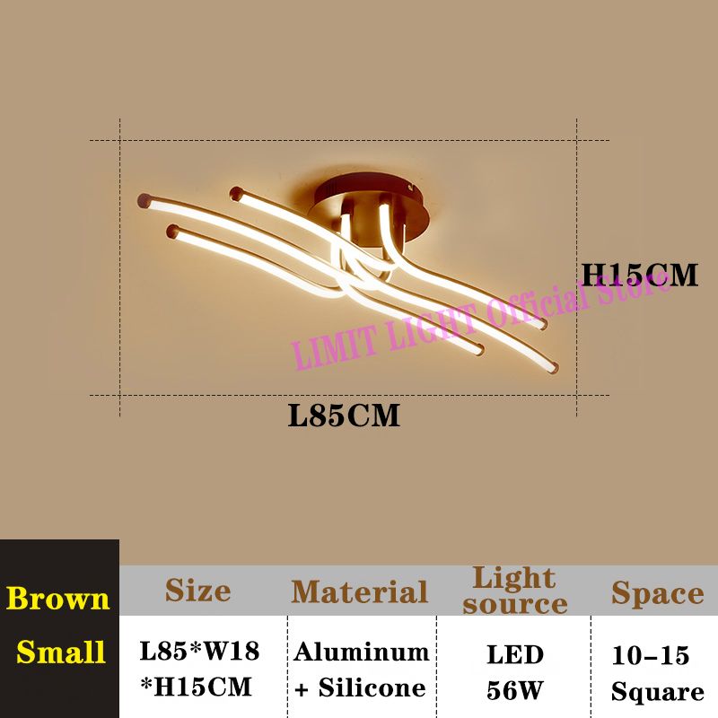 Brown-L85cm x H15cm Lumière chaude