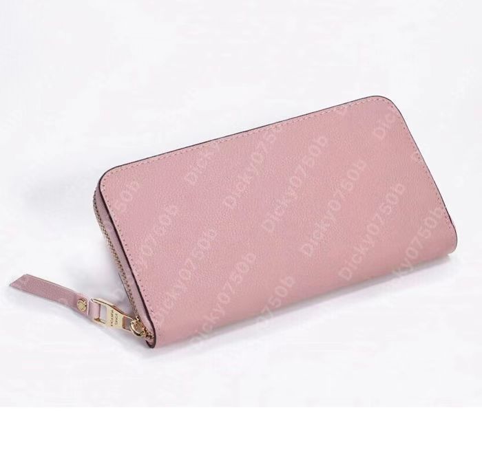 분홍색 긴 지갑