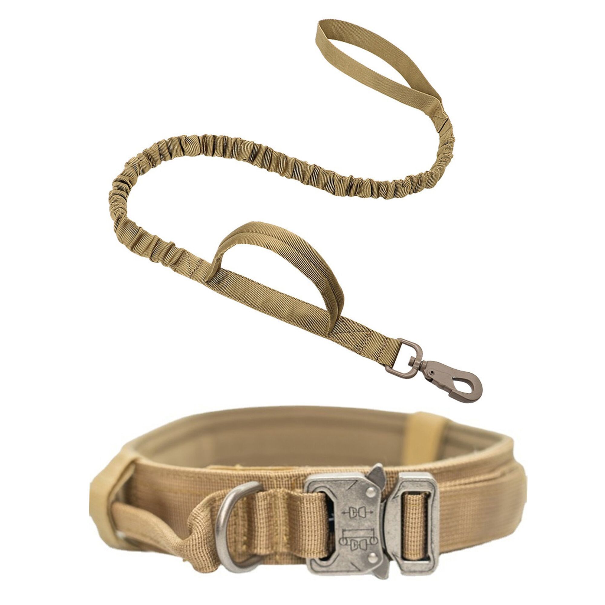 Khaki Collar with Leashes