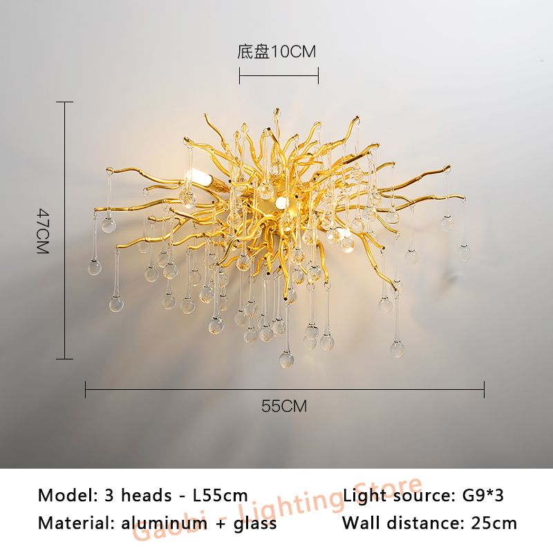 3 hoofden - L55cm warm licht