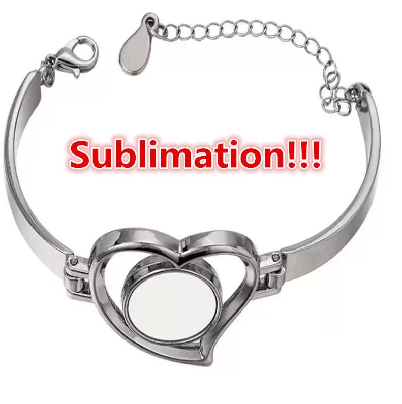 EE Heart Sublimation Bracelets: DIY Adjustable Bangles For Valentines Day  Parties, Wholesale Zinc Alloy Charms From Hot Wind, $1.77