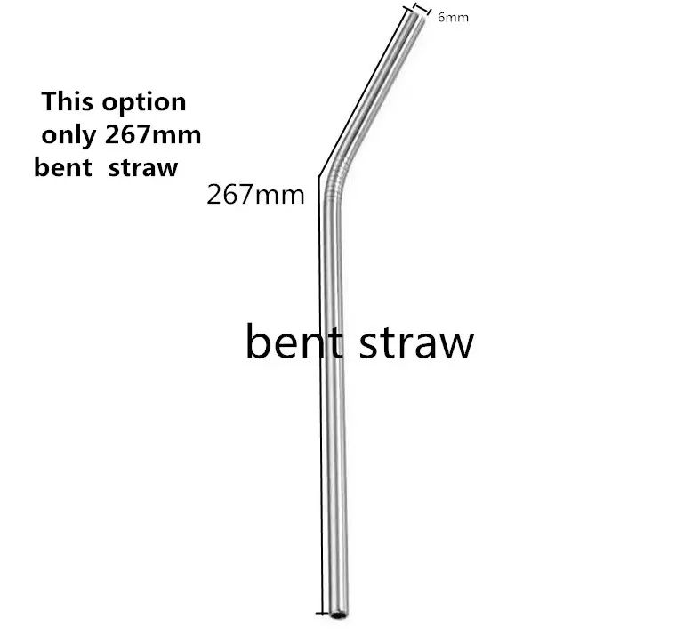 3#F Bent Straw 10.5inch