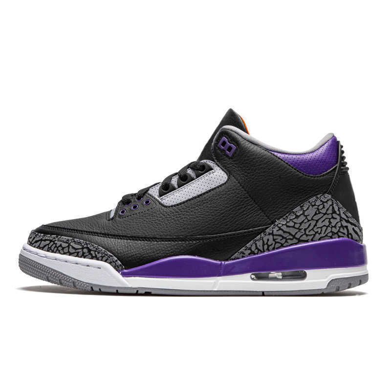 3s black court purple