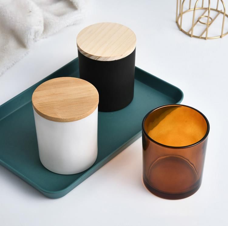 12 oz Ceramic Candle Jar with Bamboo Lid