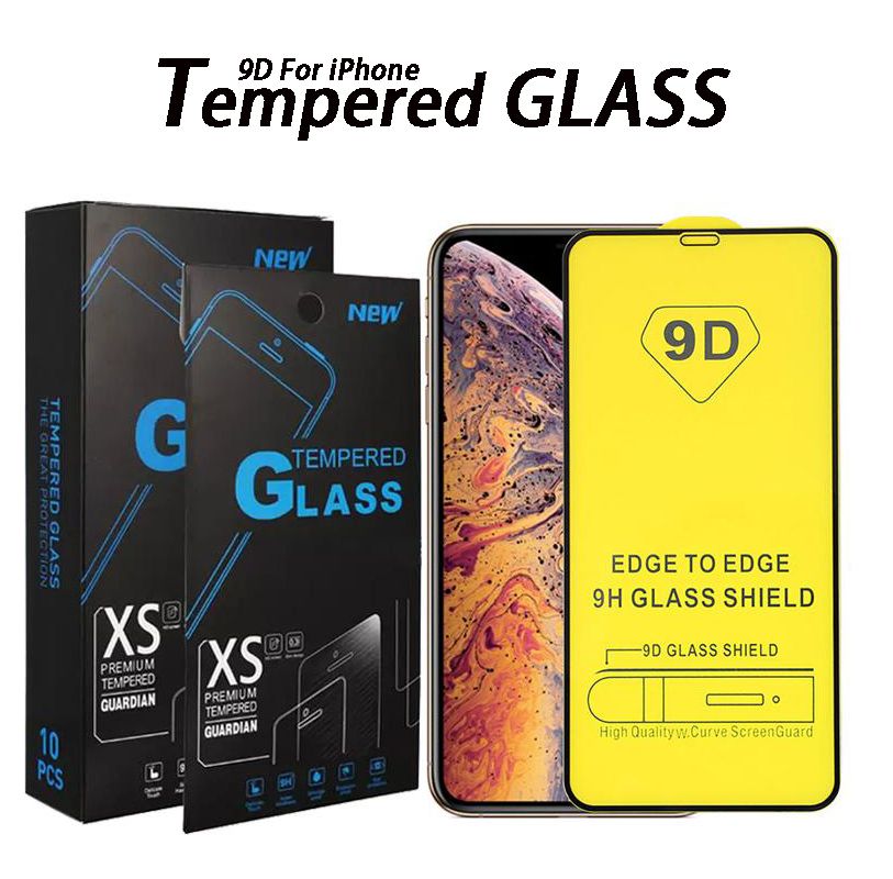 9D Full Glue Screen Protector For IPhone 14 Pro Max 7 8 Plus Anti