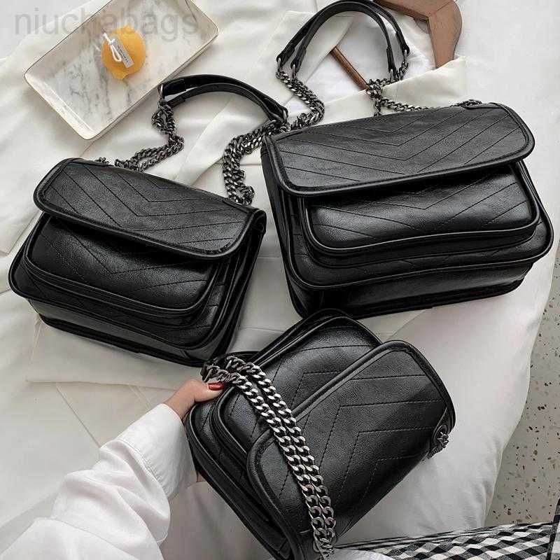 Yysl Yslity Luxury Designer Niki Shoulder Bag Waxy Leather Postman